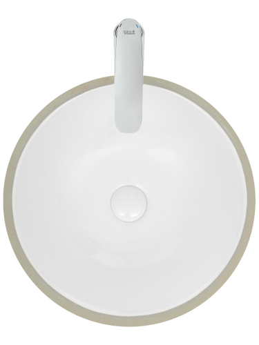 Раковина из санфаянса WeltWasser WW SK 43 см 10000004602 встраиваемая цвет белый глянцевый 1 отверстие под смеситель - фото 4