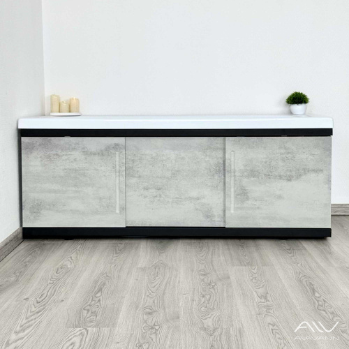 Экран под ванну Alavann Alt 150 см ALV1201003 фронтальный МДФ раздвижной серый - фото 5