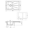 Кухонная мойка Uperwood Quartz Premium UPD-04 3910202115 80х50 цвет черный поверхность матовая