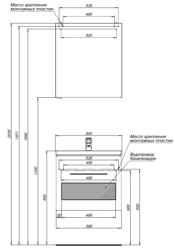 Зеркало-шкаф Aquanet Порто 00195727 60х14х67 подвесной цвет белый - фото 5