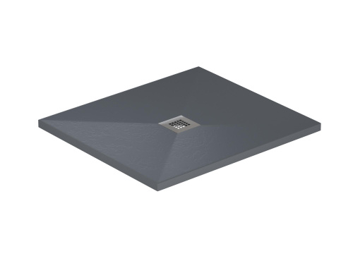 Душевой поддон Allen Brau Priority 8.31005-BGM 100х100 искусственный камень синий/серый без каркаса - фото 2