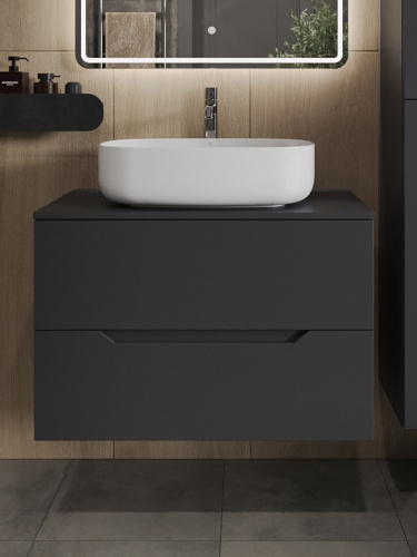 Тумба с раковиной Orange Line Li-80TugMDF+B07-540W 81х46х69 - фото 3