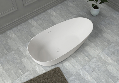 Ванна из искусственного камня Abber Stein AS9611-1.6 160х75 отдельностоящая овальная с ножками - фото 5