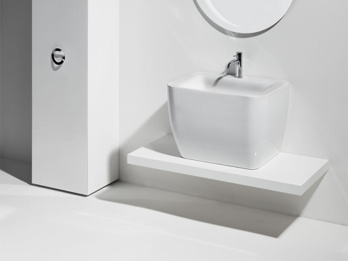 Раковина из санфаянса Simas HE 11 bia 70х50 подвесная цвет белый - фото 2