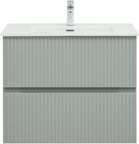 Тумба под раковину Aquanet Джейн 00313318 79х44х64 напольная/подвесная цвет зеленый/серый - фото 4
