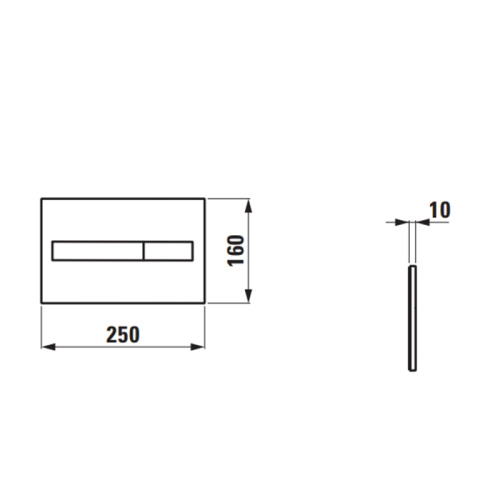 Клавиша смыва механическая Laufen Installation System LIS 8.9566.1.007.000.1 цвет хром - фото 2