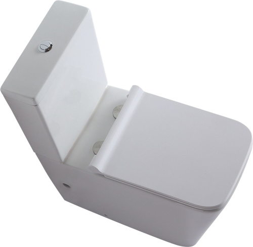 Чаша унитаза напольная Logan 00261952 цвет белый с сиденьем микролифт без бачка безободковая каскадный смыв - фото 3