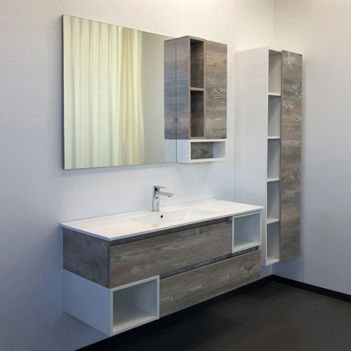 Тумба с раковиной Comforty Турин 00-00013939CF 121х47х52 подвесная цвет дуб бежевый - фото 5