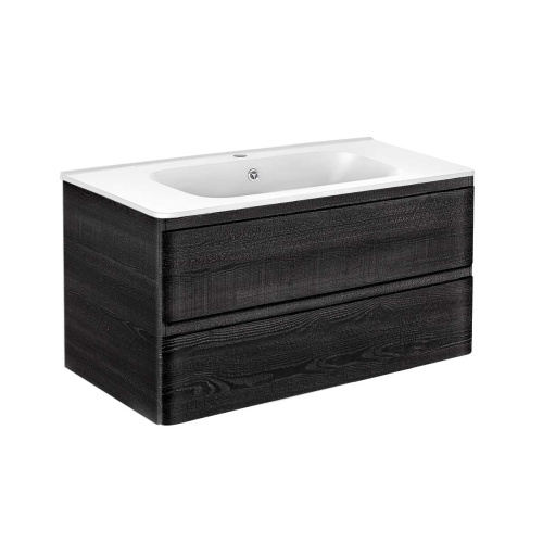 Тумба под раковину Vincea Vico VMC-2V100CN 100х47х50 подвесная цвет темно-серый - фото 2