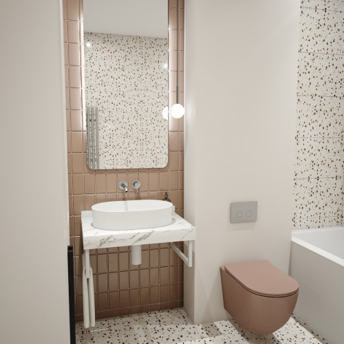 Столешница Teymi Helmi T150107 70х50 подвесная цвет белый - фото 5