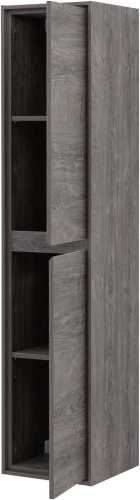 Шкаф-пенал Aquanet Милан 00336387 35х35х160 подвесной цвет темное дерево - фото 5
