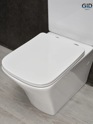 Унитаз напольный с бачком Gid Cuadrado Tn2184 (62251Y) белый с сиденьем микролифт безободковый - фото 5
