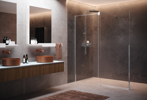 Душевая дверь Novellini H Style HSTYLE140S-1B 140х200 стекло прозрачное профиль хром глянцевый - фото 2