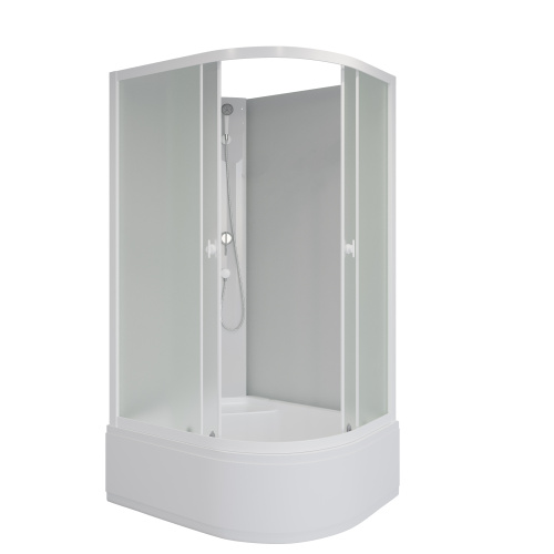 Душевая кабина Niagara Promo P90/80/40L/MT/BK 90х80 асимметричная без крыши ориентация левая - фото 2