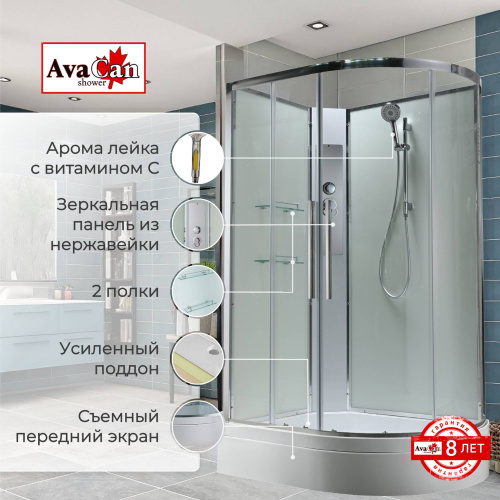 Душевая кабина AvaCan EM EM3912LNT 120х90 асимметричная без крыши ориентация левая - фото 2
