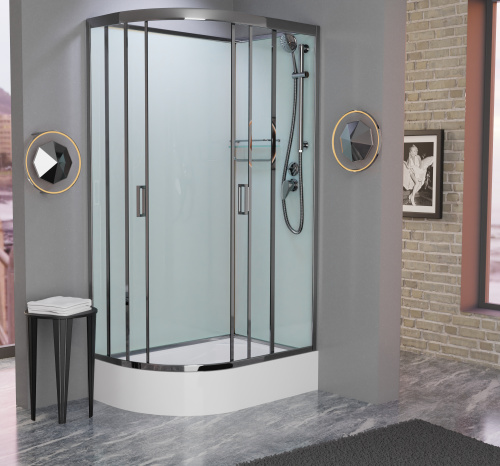 Душевая кабина Frank 182009 120х80 без крыши ориентация правая - фото 2