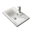 Раковина из сантехнического фарфора Melana 9393 (S80)-805 80х40 накладная цвет белый 1 отверстие под смеситель