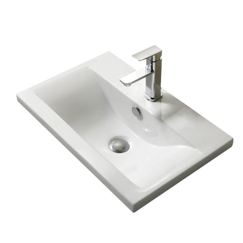 Раковина из сантехнического фарфора Melana 9393 (S90)-805 91х40 накладная цвет белый 1 отверстие под смеситель - фото 3