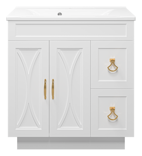 Тумба под раковину Misty Амбра П-Амб0080-011-2Я 77х44х80 напольная - фото 2