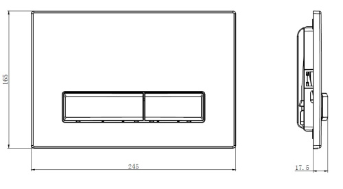 Клавиша смыва механическая CHARUS Raiden FP.321.DW.01 цвет черный матовый - фото 2