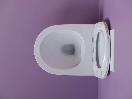 Унитаз подвесной Ceramica Nova UNO CN11001 белый с сиденьем микролифт безободковый душевой смыв