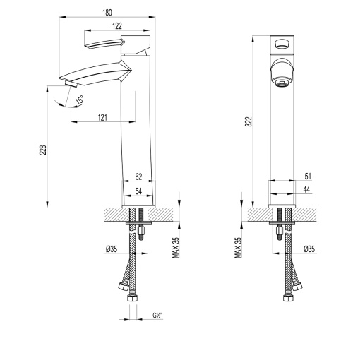 Смеситель LeMark Atlantiss LM3209C на столешницу хром - фото 3