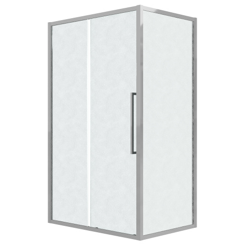 Душевая перегородка Grossman Cosmo 200.K33.02.70.10.02 70х195 стекло текстурное профиль хром глянцевый - фото 2