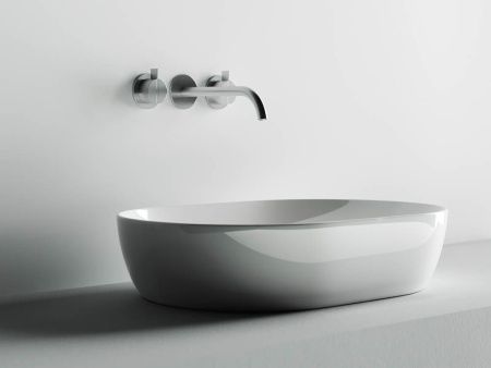 Раковина из сантехнического фарфора Ceramica Nova ELEMENT CN5009 60х40 накладная цвет белый без отверстий под смеситель