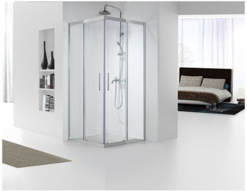 Душевой уголок Aquanet Delta NPE1142 100х100 стекло прозрачное профиль хром глянцевый без поддона - фото 5