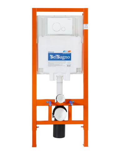 Комплект унитаз с инсталляцией с клавишей смыва  BelBagno DUE BB3103CHR/SC/BB002-80/BB014-SR-BIANCO - фото 2