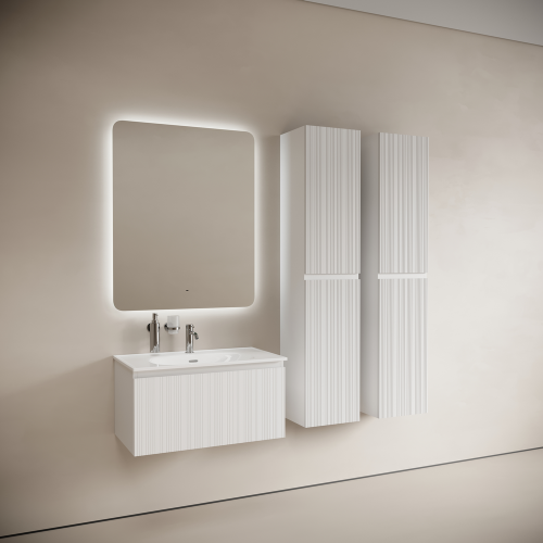 Тумба под раковину Sancos CODE CD80W 79х45х40 подвесная цвет белый - фото 3