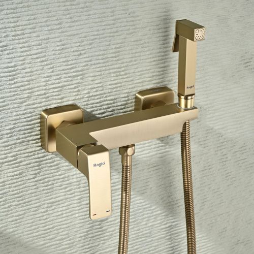 Гигиенический душ со смесителем Raglo R01.51.03 сатин золотой - фото 4