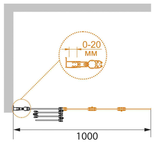 Душевая шторка на ванну Cezares PRATICO PRATICO-V-4-100/140-C-Cr 100х140 стекло прозрачное профиль хром глянцевый ориентация универсальная - фото 2