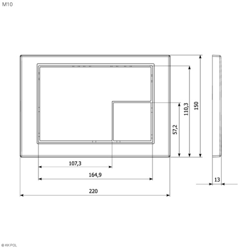 Клавиша смыва механическая KK POL M10 SPP/374/WS/K цвет оружейная сталь - фото 2