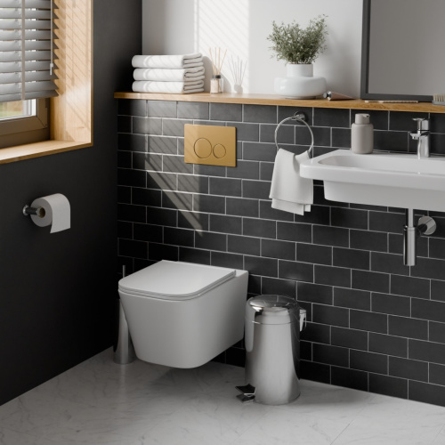 Клавиша смыва механическая Iberica Blanca INOX-O IB.B081.005.003 цвет желтый - фото 5