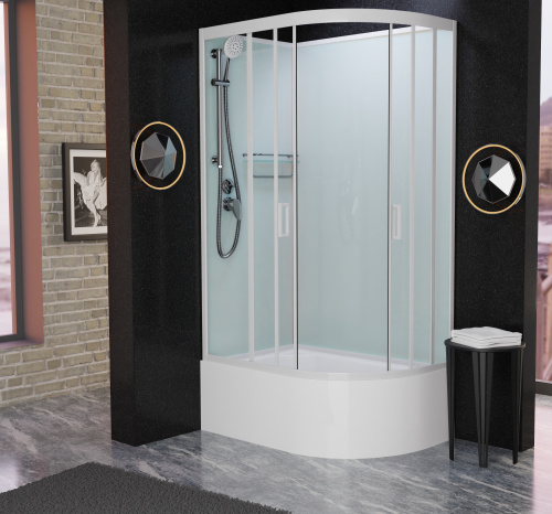 Душевая кабина Frank 136009 120х80 без крыши ориентация левая - фото 2