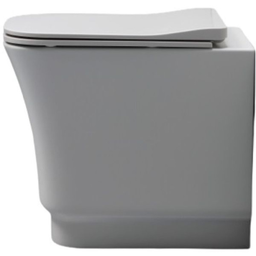 Чаша унитаза приставная White Ceramic Idea W1000105 цвет черный матовый без сиденья безободковая