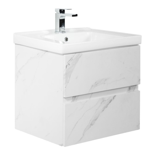 Тумба под раковину Art&Max TECHNO AM-Techno-700-2C-SO-MR960 67х46х50 подвесная цвет монти мрамор - фото 3