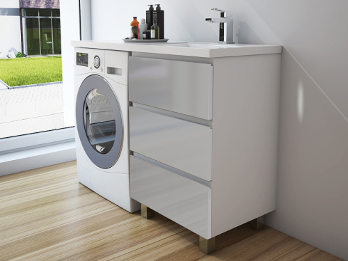 Тумба с раковиной Эстет Dallas Luxe ФР-00009669 41х48х86 напольная цвет белый - фото 5