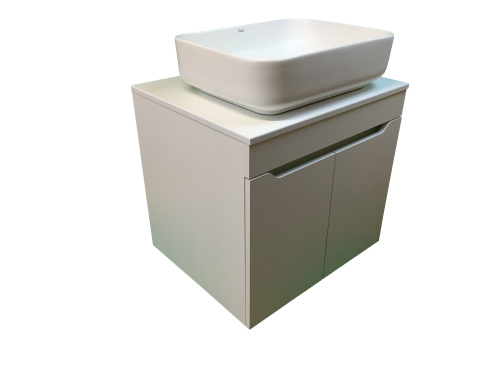 Тумба с раковиной Sintesi STL.W7019_SIN-LVB-APP-409WM 60х55х50 подвесная цвет белый - фото 4