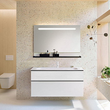 Тумба с раковиной Burgbad Fiumo SFXN122F3956FOT2G0200C0001*1 122х49х61 подвесная цвет белый матовый