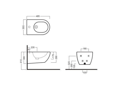Биде Hatria FUSION Y5A001 подвесное - фото 3