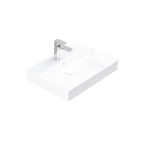 Раковина керамическая Dreja Stance 17060-KL 60х46 подвесная цвет белый 1 отверстие под смеситель - фото 2