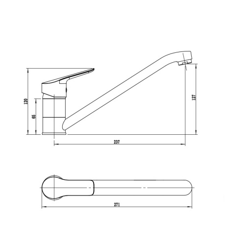 Смеситель для кухни  Samui SA0930-26 на мойку хром - фото 2