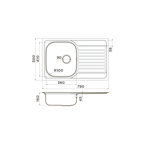 Кухонная мойка Omoikiri Kashiogawa 79 4993452 79х50 цвет нержавеющая сталь - фото 2