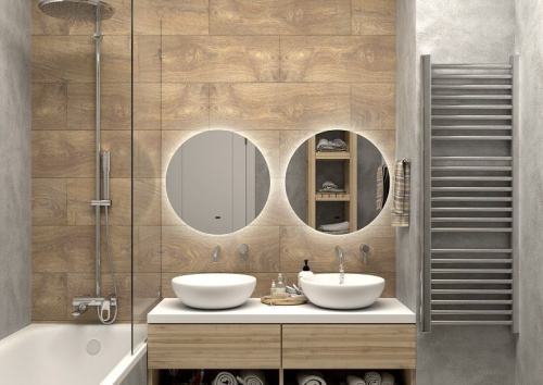 Зеркало в ванную Art&Max SANREMO AM-San-550-DS-F 55х55 - фото 2