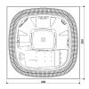 Минибассейн Jacuzzi Enjoy 944503052 250х250 квадратный встраиваемый на 6 человек, 38 форсунок, 15 аэро