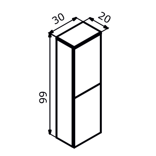 Шкаф-пенал Orka Knidos 3000988 30х20х99 подвесной цвет бежевый - фото 5