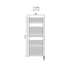 Полотенцесушитель электрический Irsap Ares EIM058IK1IR01NNN 60х110 черный