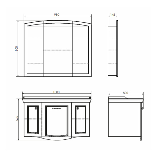 Зеркало-шкаф Comforty Палини 00004147994CF 98х15х80 подвесной цвет белый - фото 2